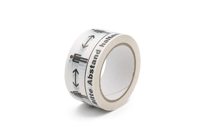 IKS COV-01 F24 Please Keep Distance Tape, White - Image 1