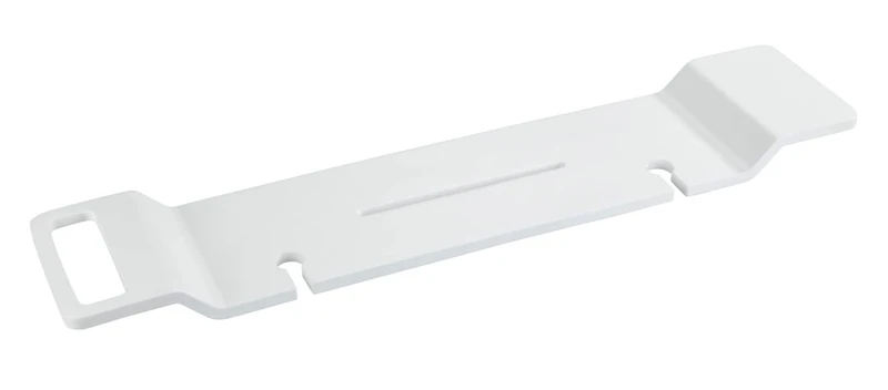 WENKO Matera Bath Tray with Practical Storage Space for Tablet, Glasses and Bathroom Utensils, Spacious Bath Attachment for a Bath, Polyresin Bath Mat, Dimensions: 94 x 5 x 20 cm, White