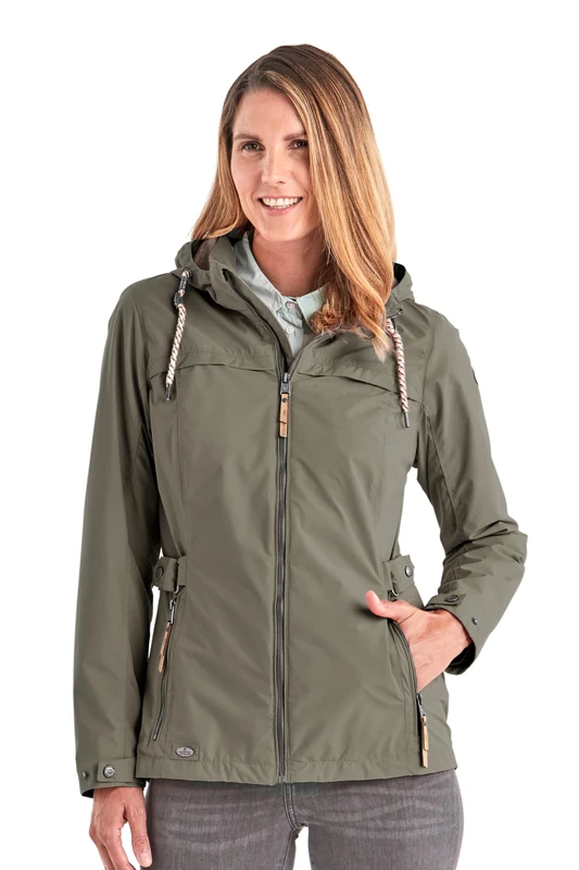 G.I.G.A. DX Women's Jamil Wmn Jacket A Functional Jacket/Outdoor Jacket with Zip-off Hood, womens, 36742-000, Dark Olive, 48 (EU)