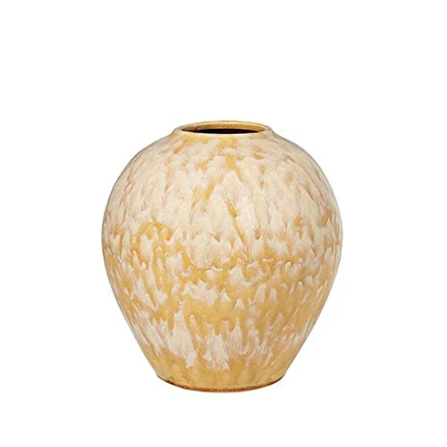 broste Copenhagen 14463244 Vase, Ceramic, Yellow