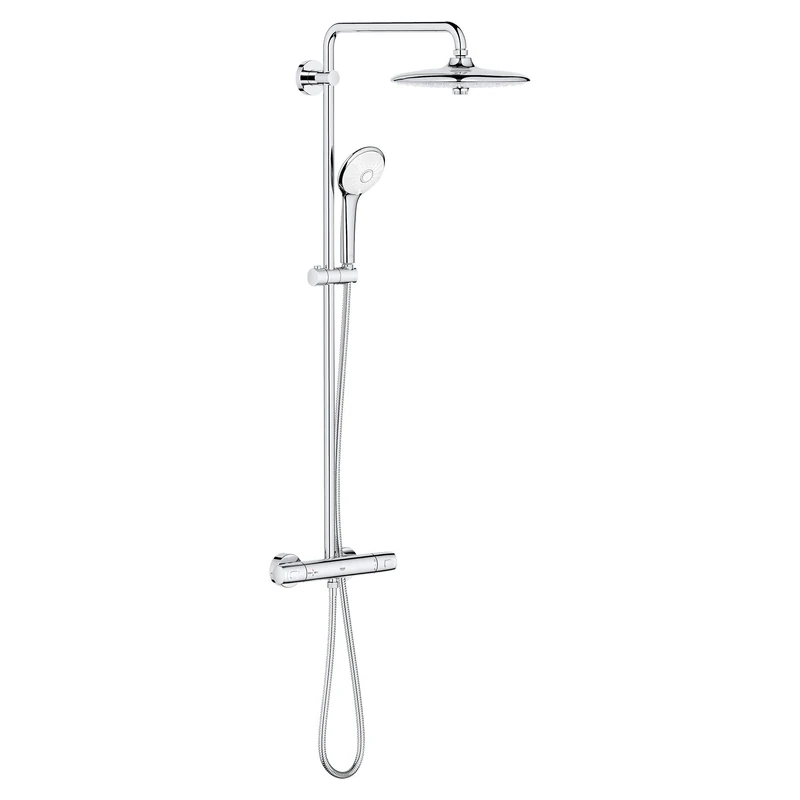 GROHE 26128002 Euphoria 260 Cooltouch Thermostatic Shower System, Starlight Chrome