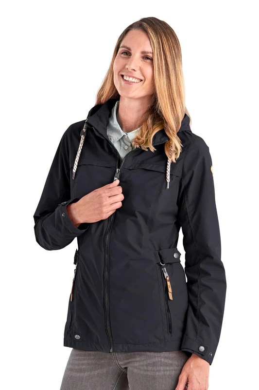 G.I.G.A. DX Women's Jamil Wmn Jacket A Functional Jacket/Outdoor Jacket with Zip-off Hood, womens, Functional jacket/outdoor jacket with zip-off hood, 36742-000, dark navy, 44 (EU)