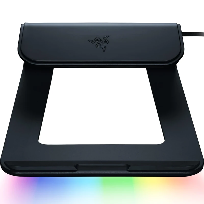 Razer Laptop Stand Chroma V2 - Ergonomic laptop stand including 3x USB hub (2x USB-A, 1x USB-C, 1x HDMI, 18 degree tilt angle, aluminium and ergonomic design) Black