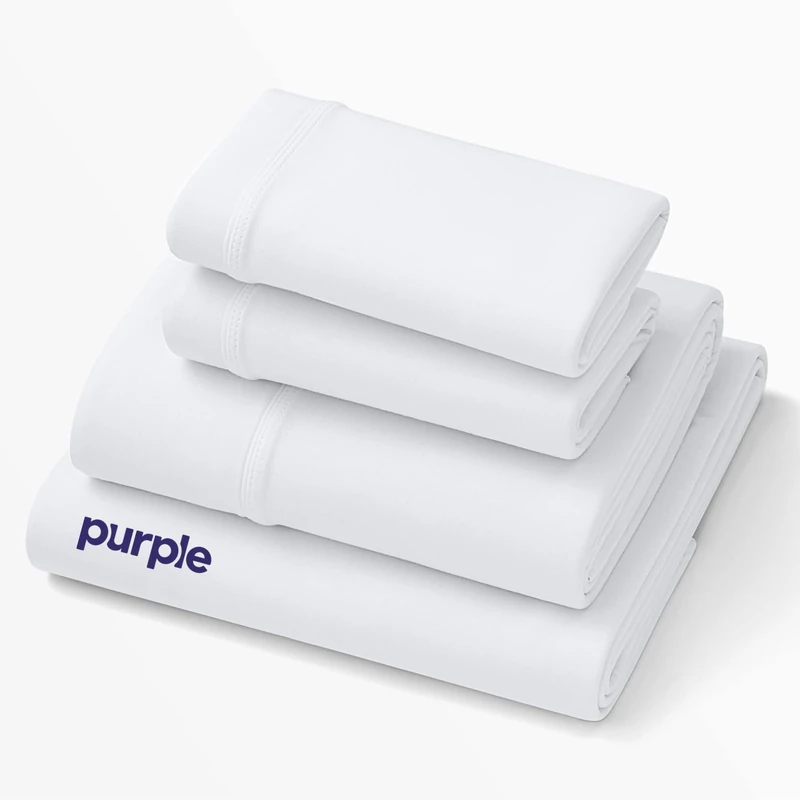 Purple SoftStretch Sheet Set, Full Size, Cooling Rayon Blend Bed Sheets