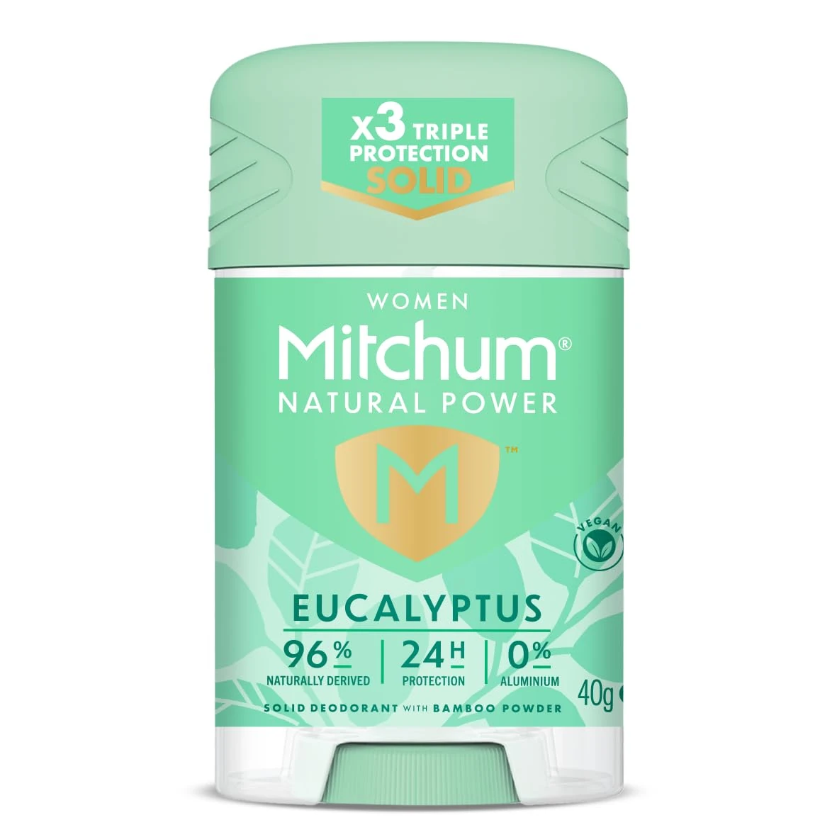 Mitchum Women Natural Deodorant Stick, Aluminium Free, Vegan, Cruelty Free, 96% Natural Ingredients, Eucalyptus, Packaging May Vary
