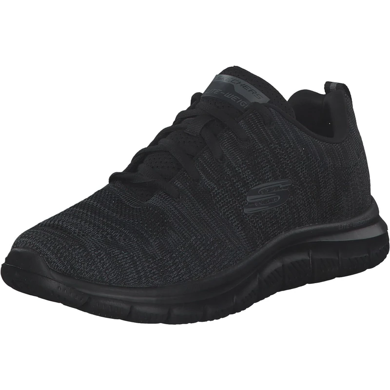 Skechers Mens Track Front Runner Sneaker, Black Knit Black Trim, 10 UK
