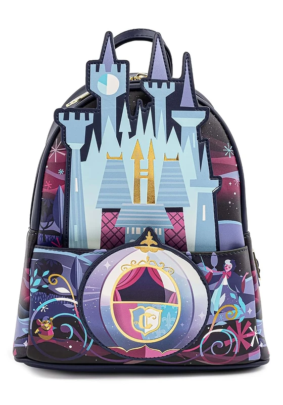 Loungefly Disney Cinderella Castle Series Womens Double Strap Shoulder Bag Purse