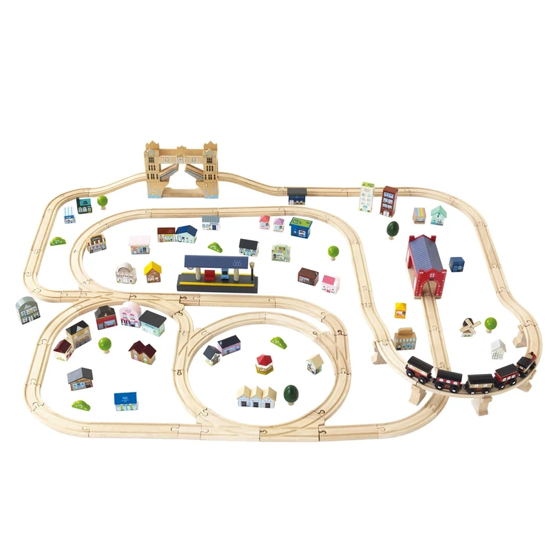 Wooden London Train Set