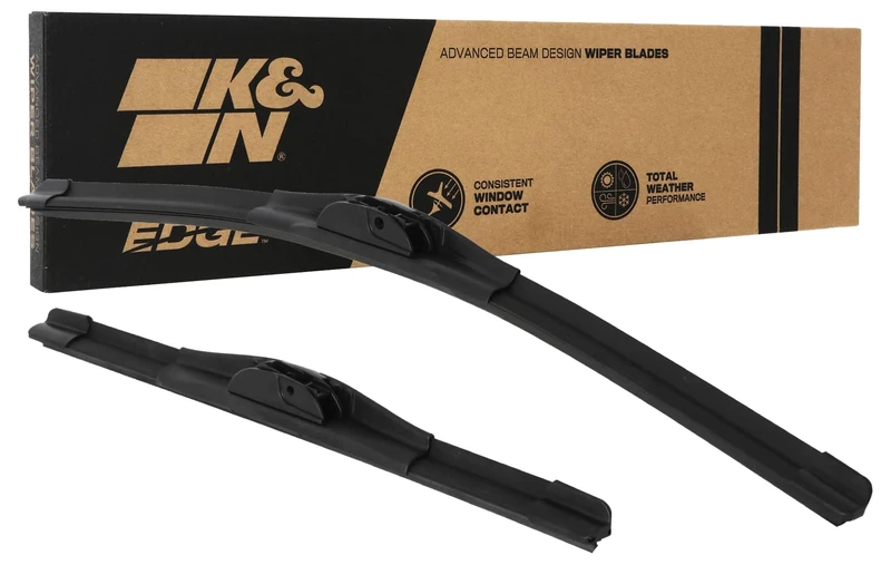 K&N EDGE Wiper Blades: All Weather Performance, Superior Windshield Contact, Streak-Free Wipe Technology: 24" + 18" (Pack of 2)