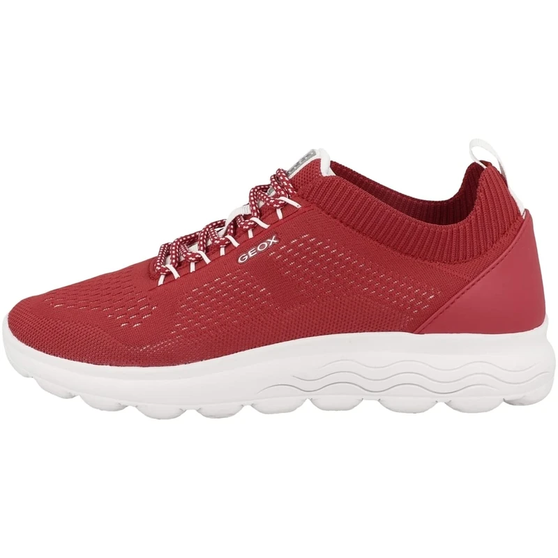 Geox Womens D Spherica Sneakers, Red, 3 UK