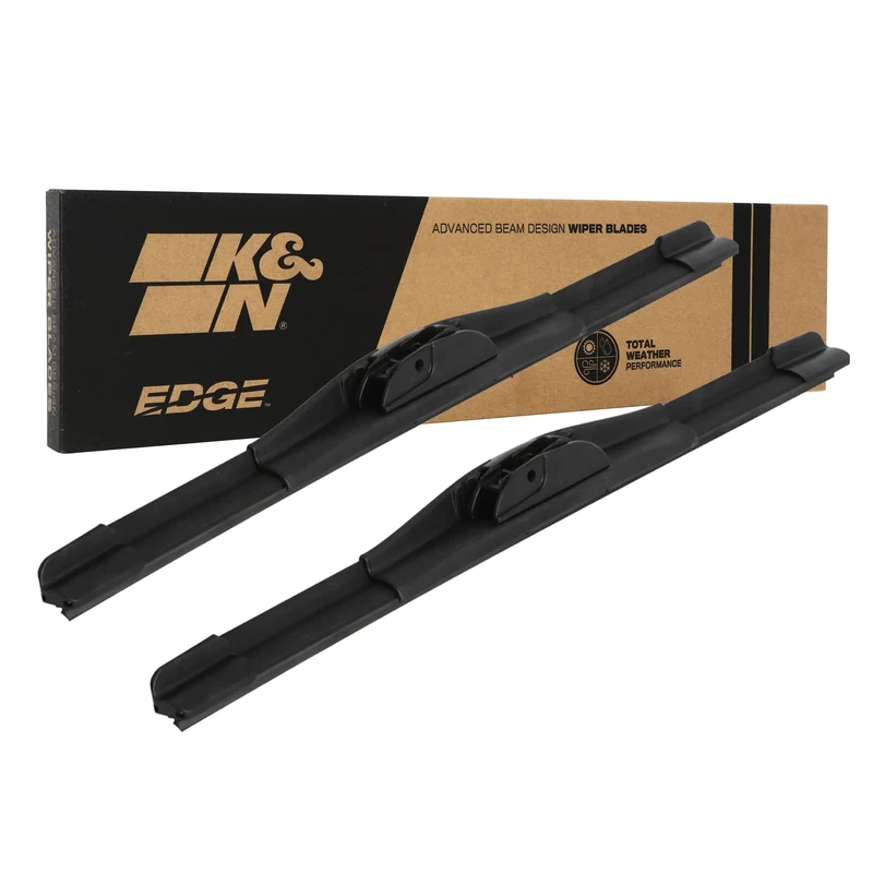 K&N EDGE Wiper Blades: All Weather Performance, Superior Windshield Contact, Streak-Free Wipe Technology: 15" (Pack of 2)