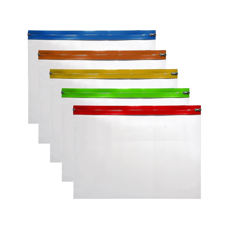 50 x Clear Transparent A3 Zip Bags 255x180mm for Organizing Valuable Items - Puzzles, Jewelary,Small Toys,Food Medicine, Stationery, Documents, Notes, and More