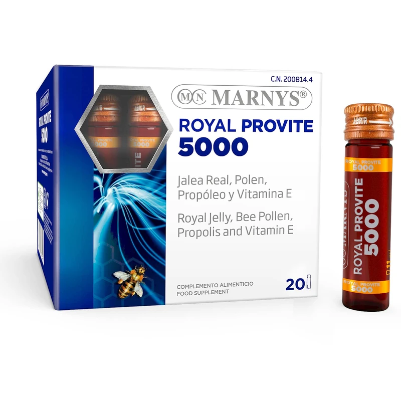 Marny's Pure Real Jelly 3,850 mg - Royal Provite 5000 - Maximum Energy for Special Periods - 20 Vials 415 g - Image 1