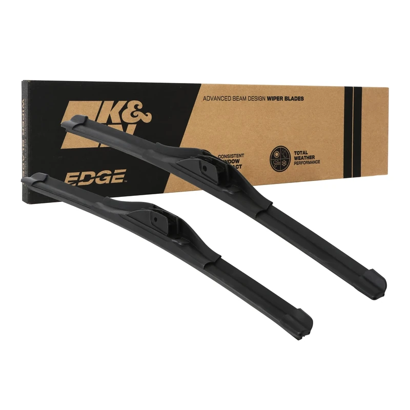 K&N EDGE Wiper Blades: All Weather Performance, Superior Windshield Contact, Streak-Free Wipe Technology: 20" + 18" (Pack of 2)