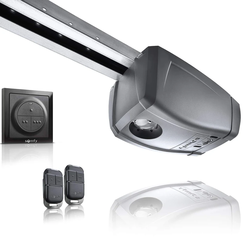 Somfy 1241607 – GDK 1100 Garage Door Motorisation – Height Max. 2.35 m – Width Max. 4.50 m – Comes with 1 Wall Control and 2 Keypop remotes – Made in France – Compatible with Tahoma app