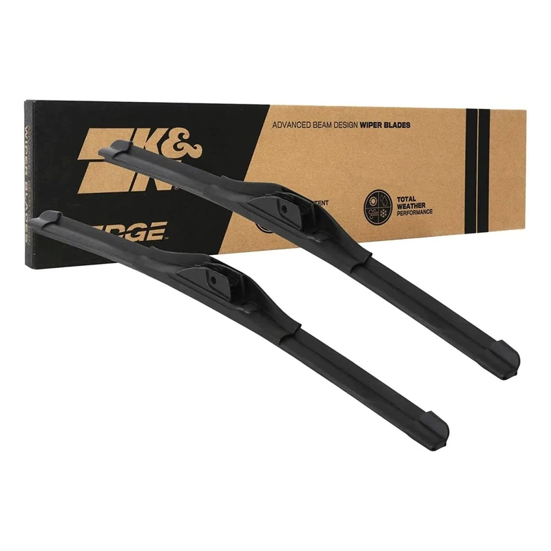 K&N EDGE Wiper Blades: All Weather Performance, Superior Windshield Contact, Streak-Free Wipe Technology: 18" (Pack of 2)