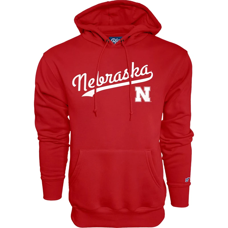 Blue 84 Men's Hoodie Cursive Team Color