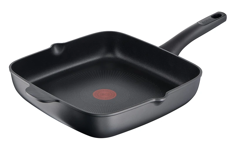Tefal E23540 Ultimate Deep Square Frying Pan | Cast Aluminium | Heat Distribution | Non Stick Coating | Thermo - Signal | Effortless Cleaning | Durable | Suitable for Induction | Black