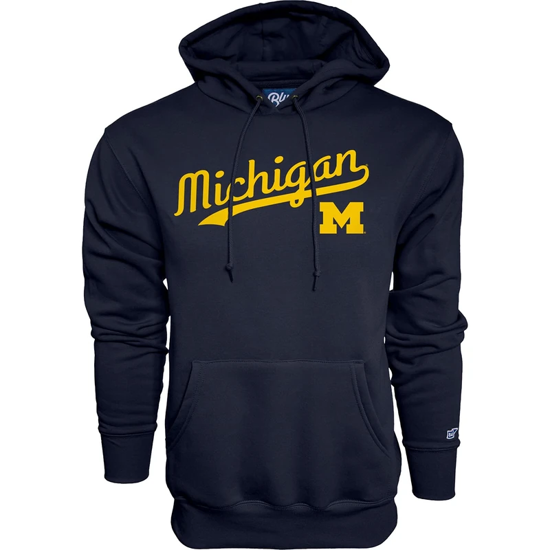 Blue 84 Men's Hoodie Cursive Team Color