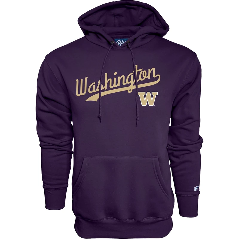 Blue 84 Men's Hoodie Cursive Team Color - Image 1