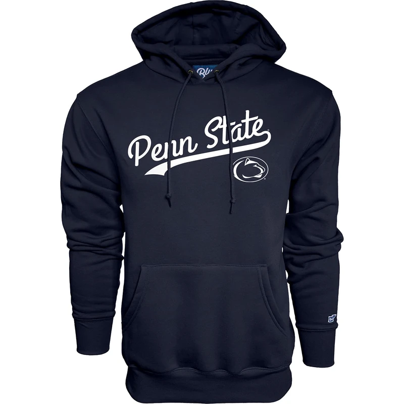 Blue 84 Men's Hoodie Cursive Team Color