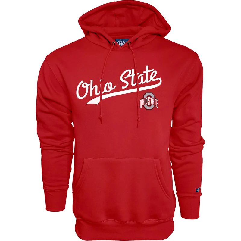 Blue 84 Men's Hoodie Cursive Team Color