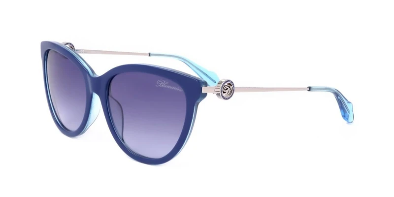 Blumarine SBM162 0WA2 Sunglasses Unisex Acetate + Metal, Standard, 55