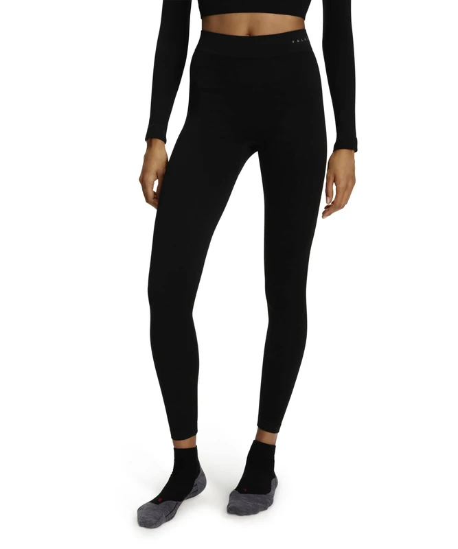 FALKE Women's Maximum Warm Long W Ti Functional Yarn Quick Dry 1 Piece Base Layer Bottom, Black 3000, L