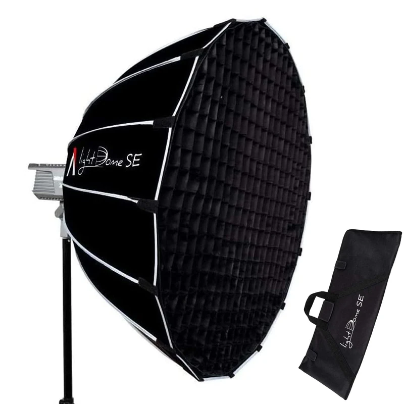 Aputure Light Dome SE - 33.5" Softbox, Black, Fibreglass & Reflective Material, Bowens Mount, Includes 1.5 & 2.5 Stop Diffusions, 16 Fibreglass Rods - Image 1