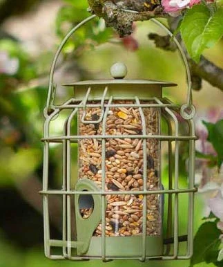 Garden Mile Bird Feeder, Squirrel Proof Cage, Ideal for Wild Bird Food Seeds, Nuts or Fat Balls Outdoor Garden Bird Squirrel Guard Feeder Hanging Wildlife (Smaller Bird Feeder for Seeds)