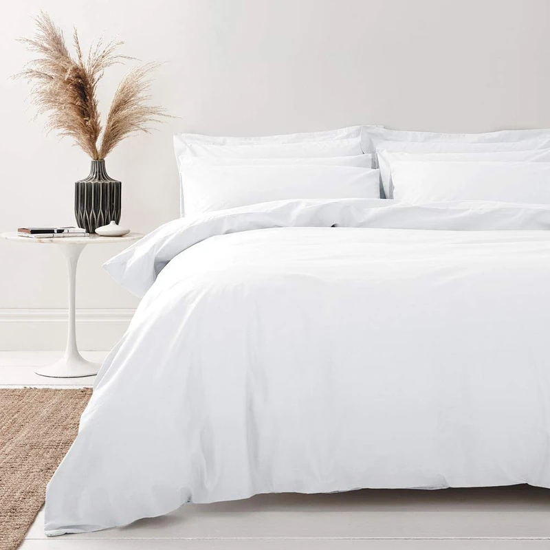 Bianca 200 Thread Count Organic Cotton Emperor Duvet Set Chalk White
