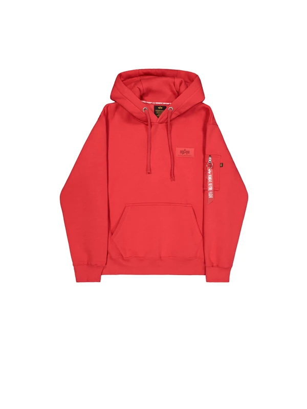 Alpha Industries Back Print Hoody Mens Hooded Sweat Speed Red