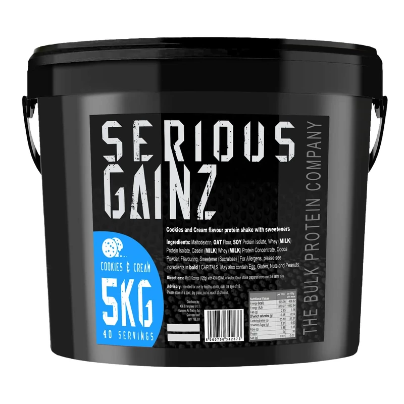 Serious Gainz Bulk Mass Gainer Protein Powder 5kg Weight Gain Shake
