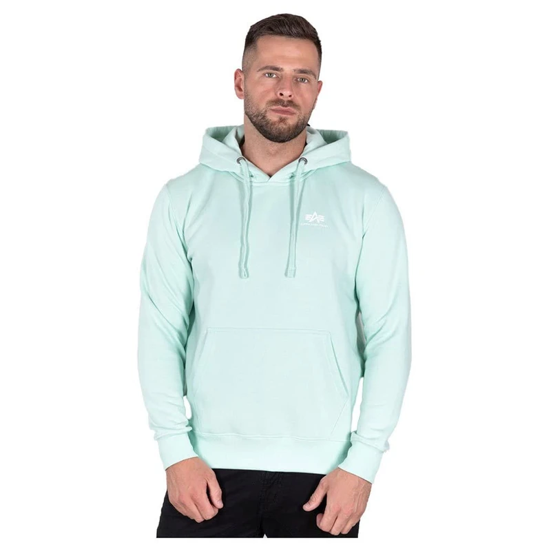 Alpha Industries Basic Small Logo Hoodie for men Mint
