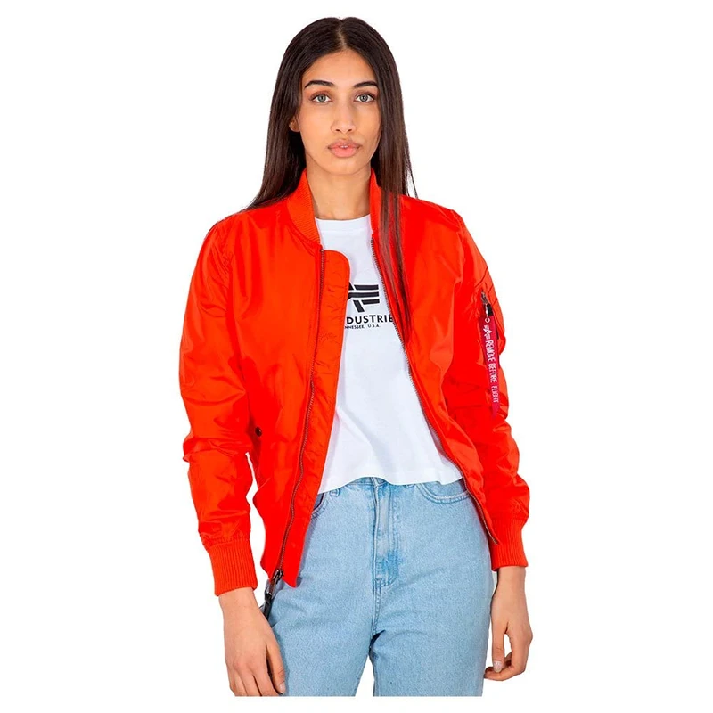 Alpha Industries MA-1 TT Bomber Jacket for Ladies Atomic Red