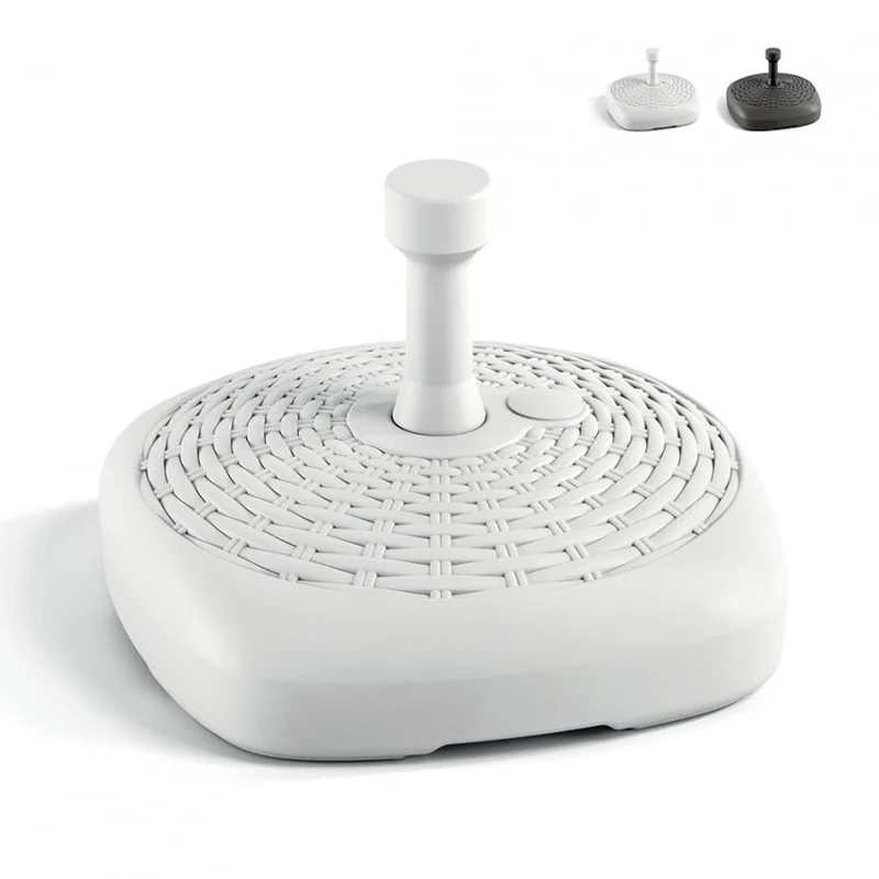 Adriatic S.R.L. Universal Parasol Base Made in Italy Resin Rattan Effect White Square Base