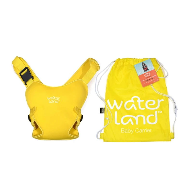 WaterLand Baby Carrier Innovative Carrier Seat for Water and Land Yellow - Waterproof Chest Strap for Toddlers with Adjustable Straps, Lightweight Carry Seat for Pool and Beach