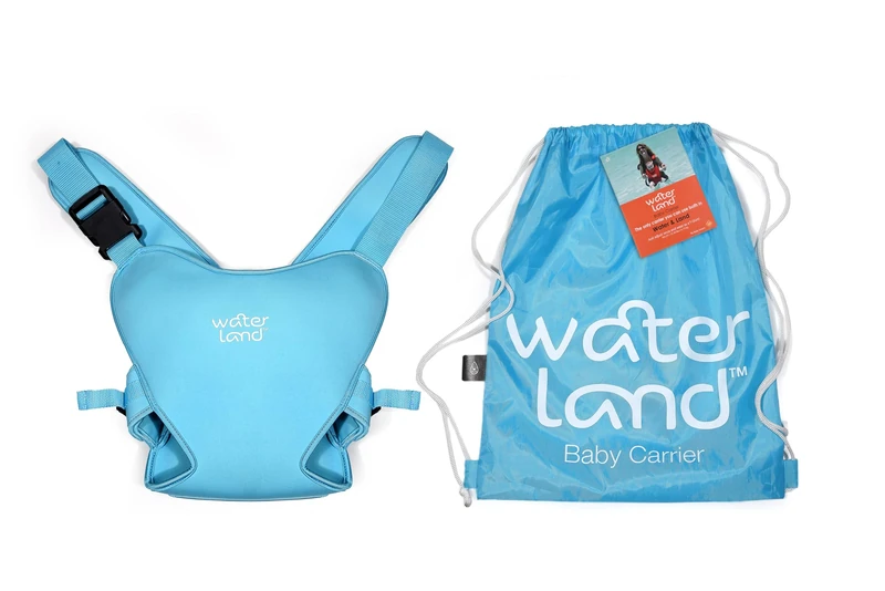 WaterLand Baby Carrier Innovative Carrier Seat for Water and Land Light Blue - Waterproof Chest Strap for Toddlers with Adjustable Straps, Lightweight Carry Seat for Pool and Beach