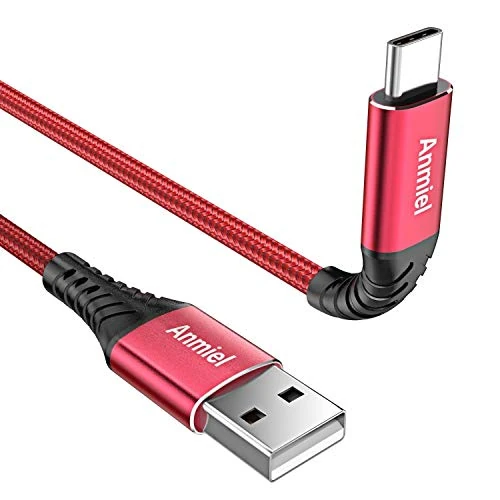 ANMIEL USB Type C Cable 2-Pack 2M 3.1A Nylon Braided USB-C Cable Compatible with Samsung Galaxy S10 S9 S8 S20 A51 A11,Note 10 9 8,USB C Charger Cable (Red)