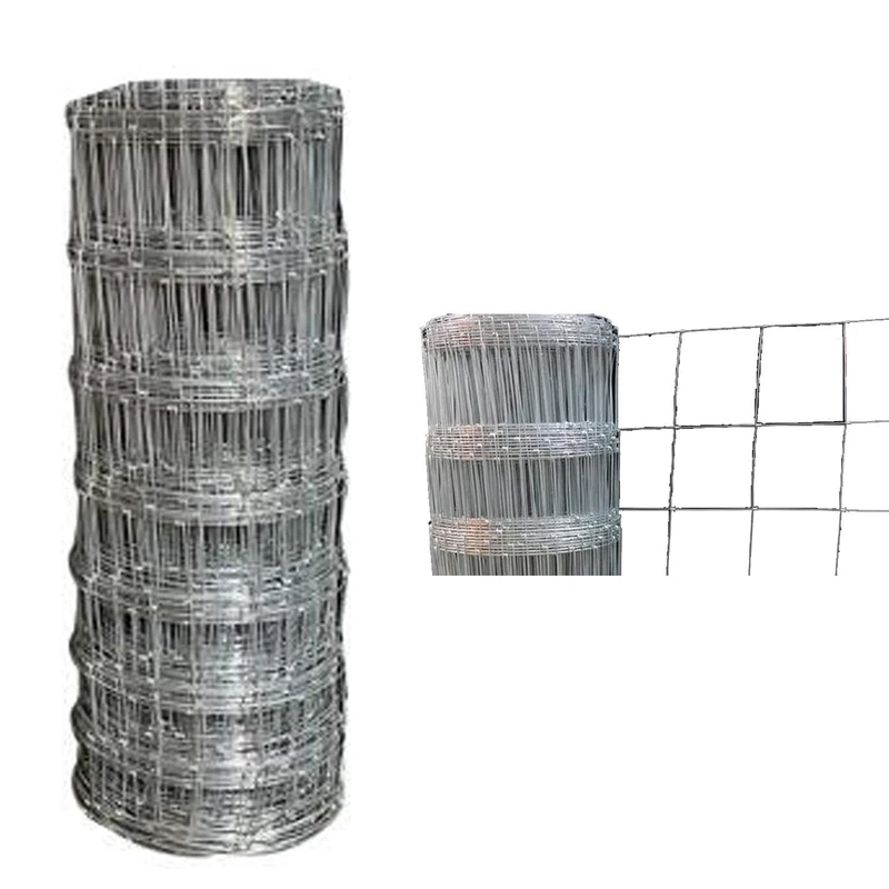 Bowose Wire Stock Fence Roll 800mm x 50m Live Stock Cow Sheep Hose Fencing Garden Farm Protective Boundary Fence Mesh L8/80/15 Hot Dipped Galvanized Steel Wire