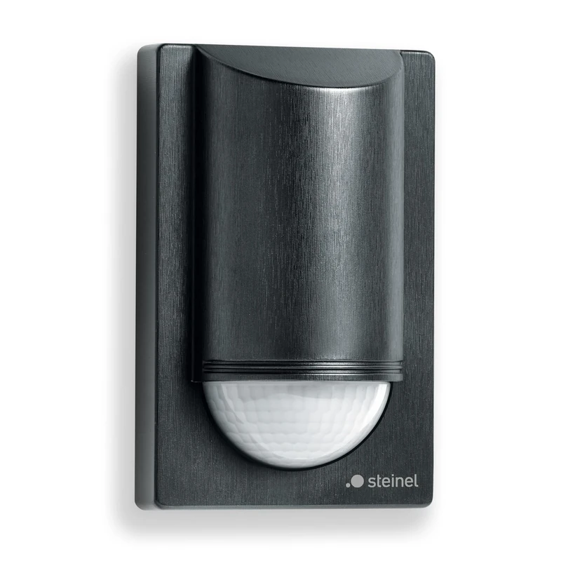 Steinel Motion Sensor is 2180 ECO Black, 180°/12 m PIR Sensor, 350 W LED Switching Load, Wall Sensor, Anti-Creep Protection