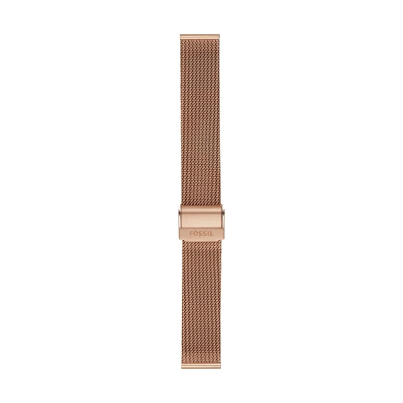 Fossil S181375 18mm stainless steel strap for watch, Rose Gold