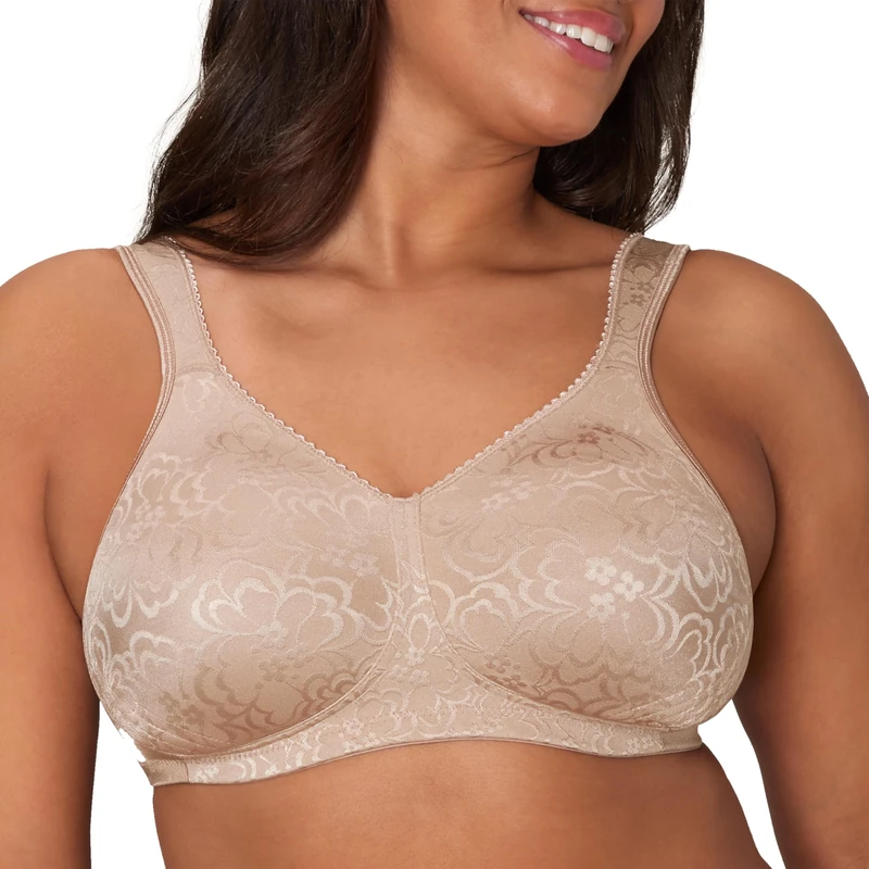 Playtex Women's 18 Hour Ultimate Lift and Support Wire Free Bra US4745, Available in 2-Pack, Toffee, 38DDD