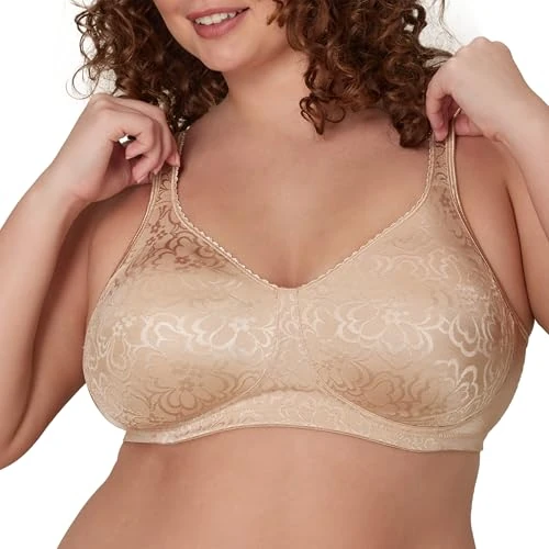 Playtex Women's Wireless Bra, 18-Hour Ultimate Lift Wireless Full-Coverage Bra, Single or 2-Pack, Nude, 34C