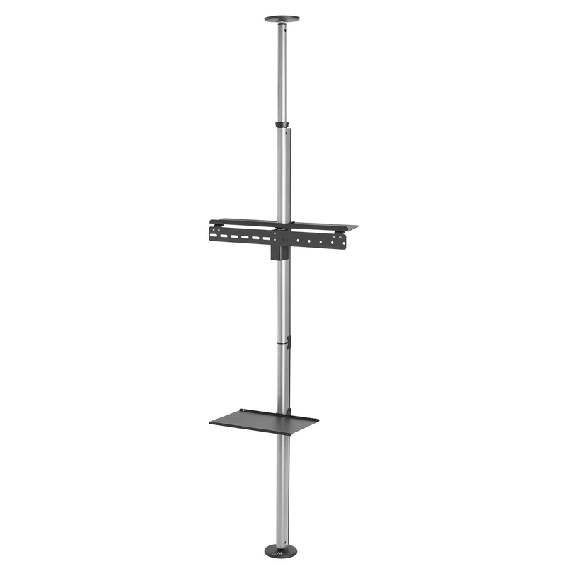 Maclean MC-791N Telescopic TV Holder Ceiling and Floor TV Bracket with Shelf for QLED, OLED, LED, LCD 37 "-70" max. 30 kg