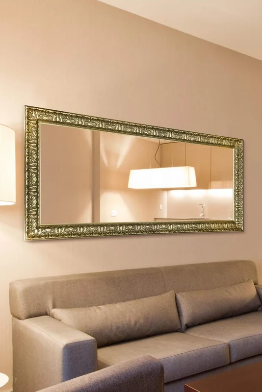 MirrorOutlet Silver Extra Large Antique Style Leaner/Wall hanging Mirror. Rectangular for Lounge, Dining Room, Bedroom, Bathroom and more - UK's Largest Stockist. 169cm X 76cm