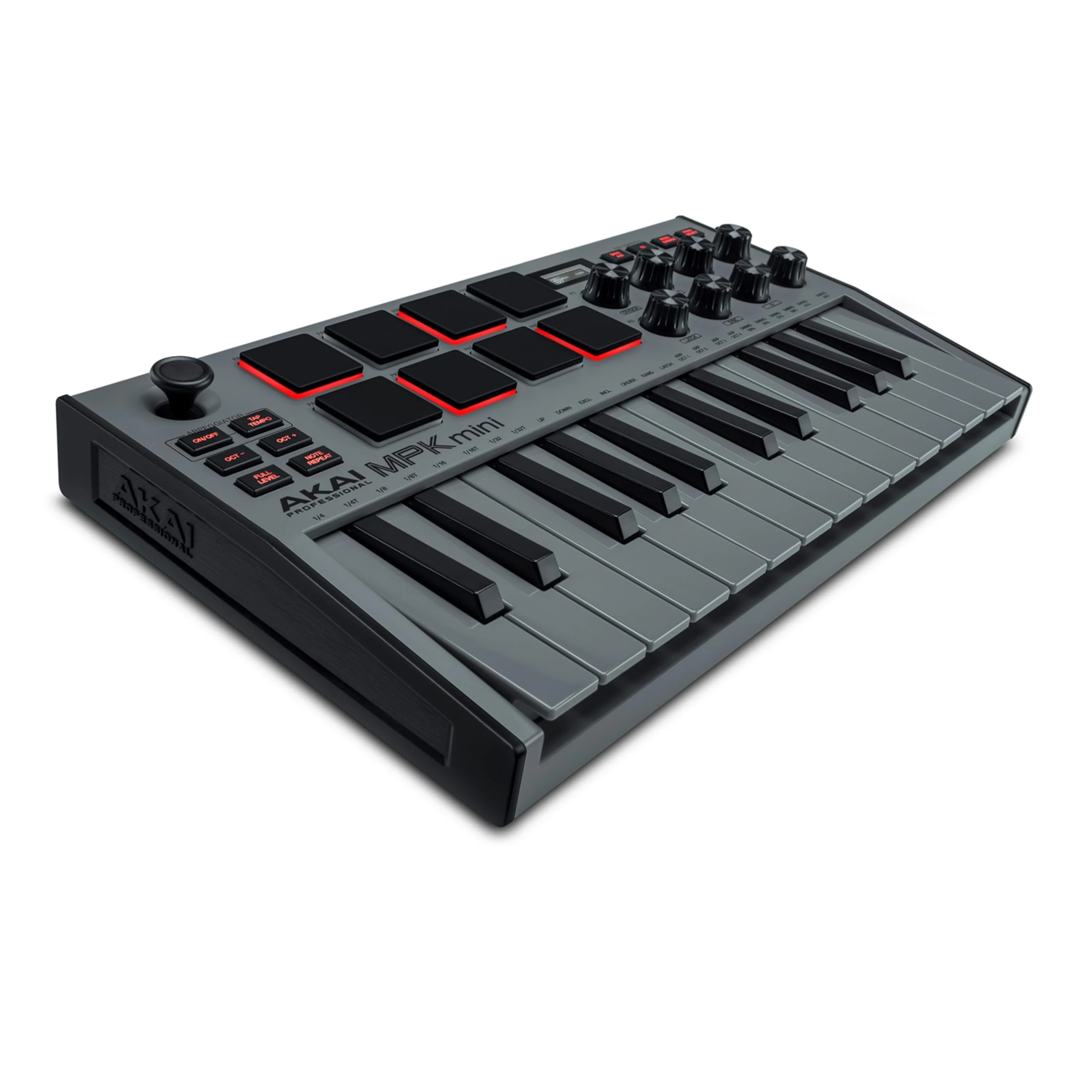 Akai Professional MPK Mini MK3-25 Key USB MIDI Keyboard Controller With 8 Backlit Drum Pads, 8 Knobs, Music Production Software and Native Instruments Sound Package (NKS Integration), Destroyer Grey
