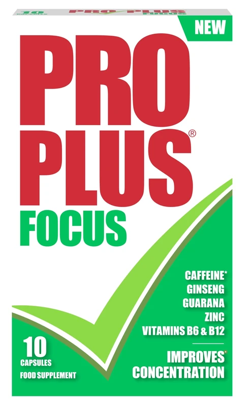 PRO PLUS 10 Capsules - Caffeine, Ginseng, Guarana, Zinc, B6 & B12