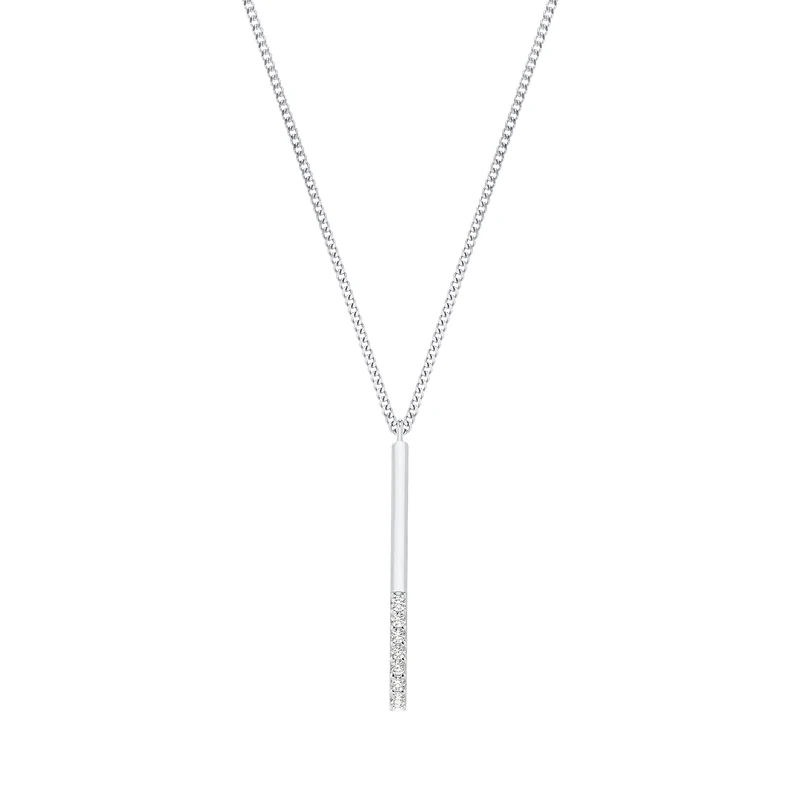 s.Oliver Chain with pendant Women Sets, with Zirconia synth., 42+3 cm, Silver, Comes in jewelry gift box, 2031439