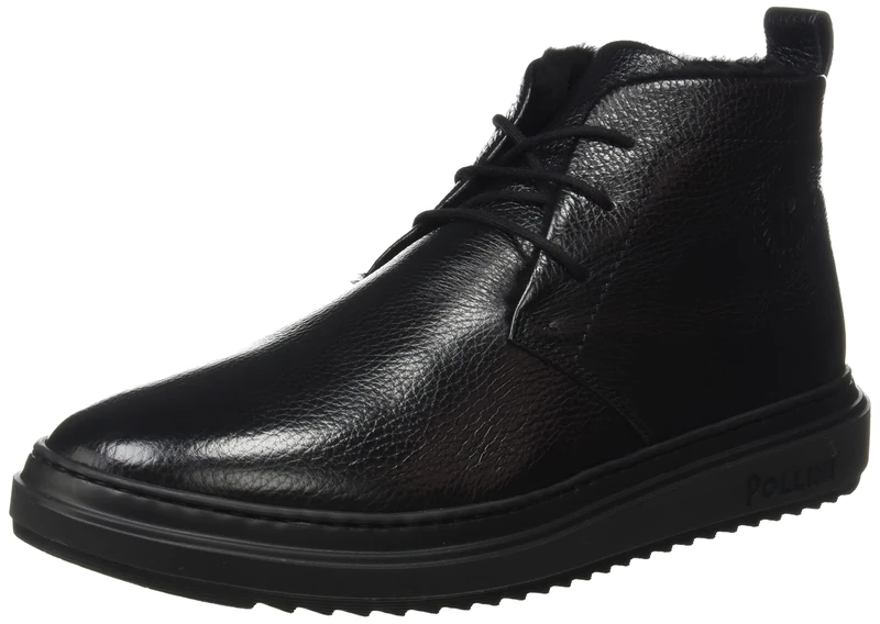 Pollini Men's Polacchino Ankle Boot, Nero, 12.5 UK